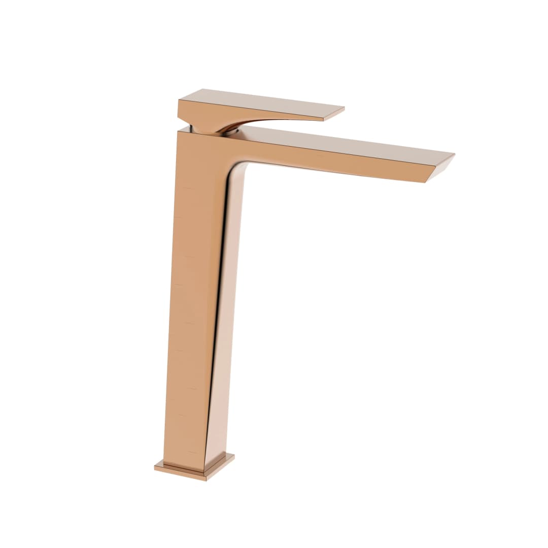 Grifería Lavamanos Kubika Alta 25 cm Coldstart Rose Gold