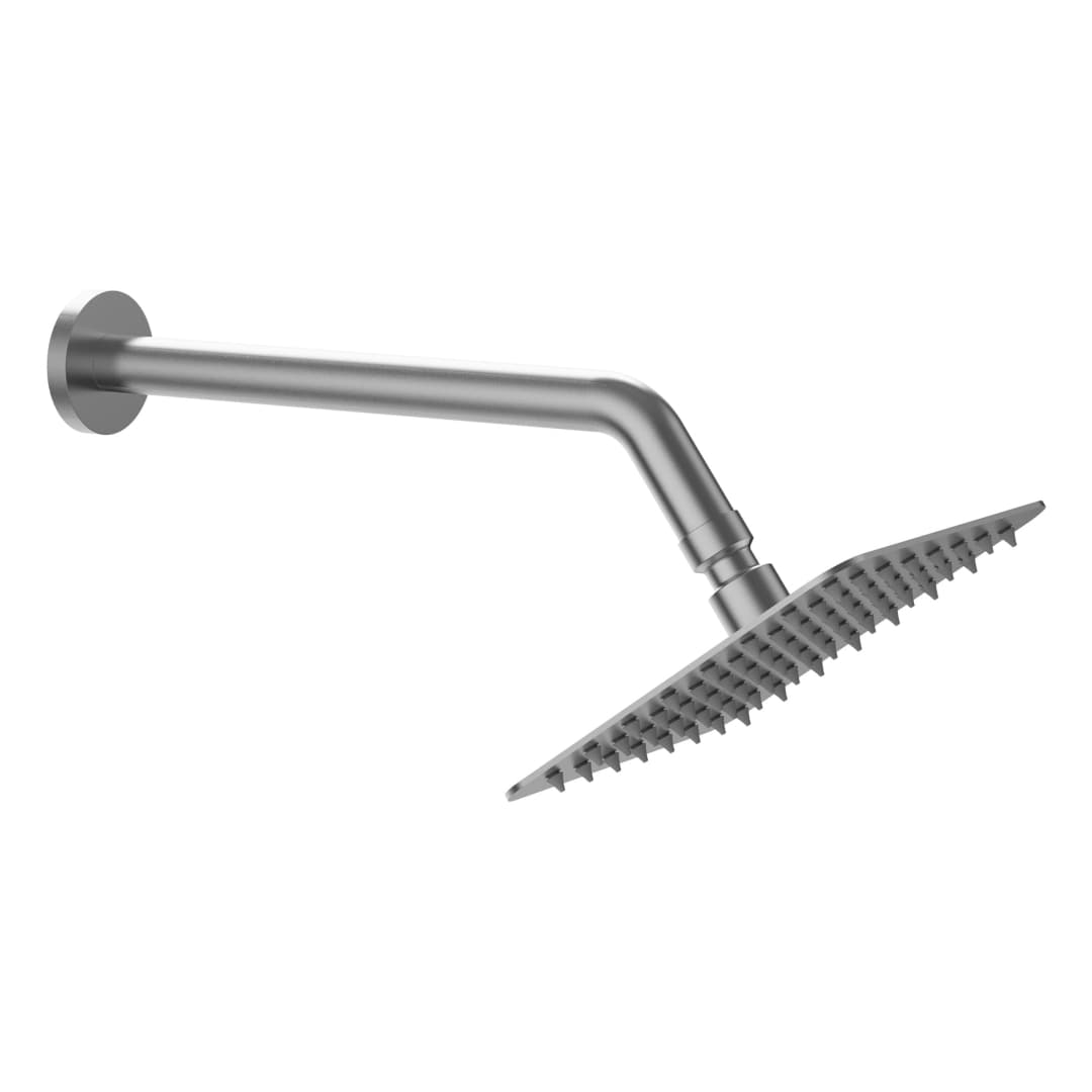 Plato Ducha Stellar Cuadrado 15 cm 1 Jet C/Brazo Brushed