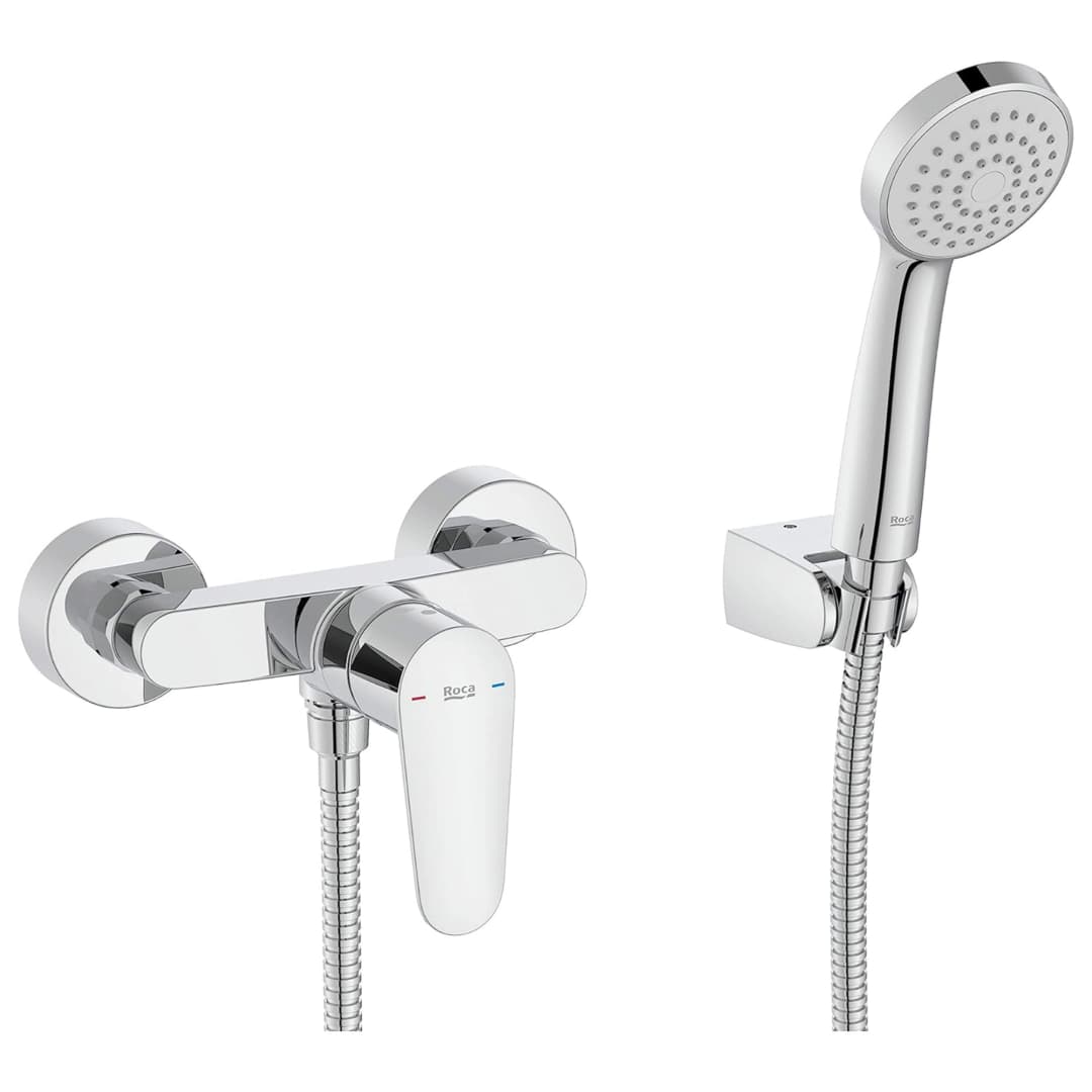 Grifería Ducha Victoria Plus Mural Expuesta 1 Vía C/Set Soporte Ducha A5A204FC00 Cromo