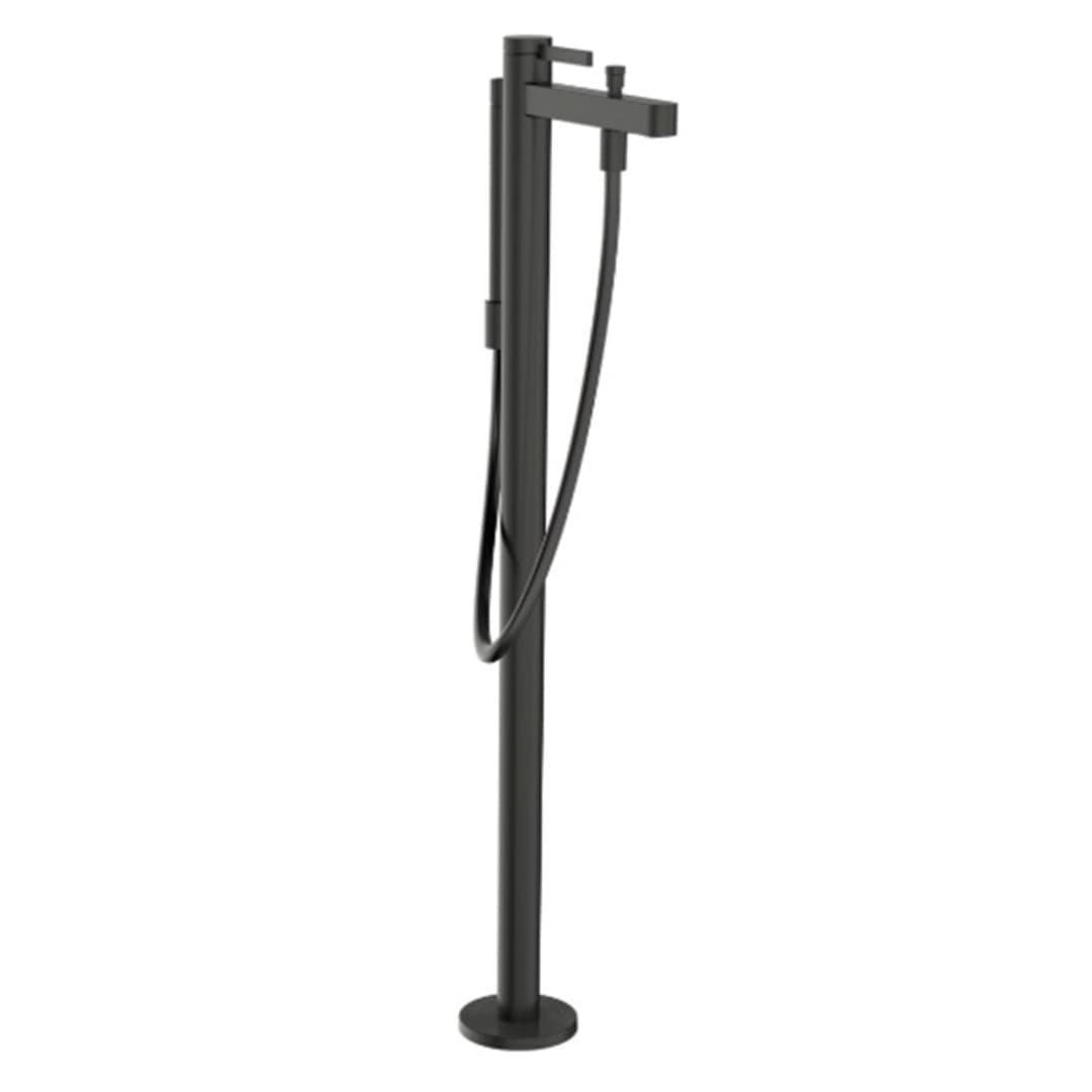 Grifería Tina Pie Finores Con Set Soporte Ducha 76445340 Brushed Black Chrome