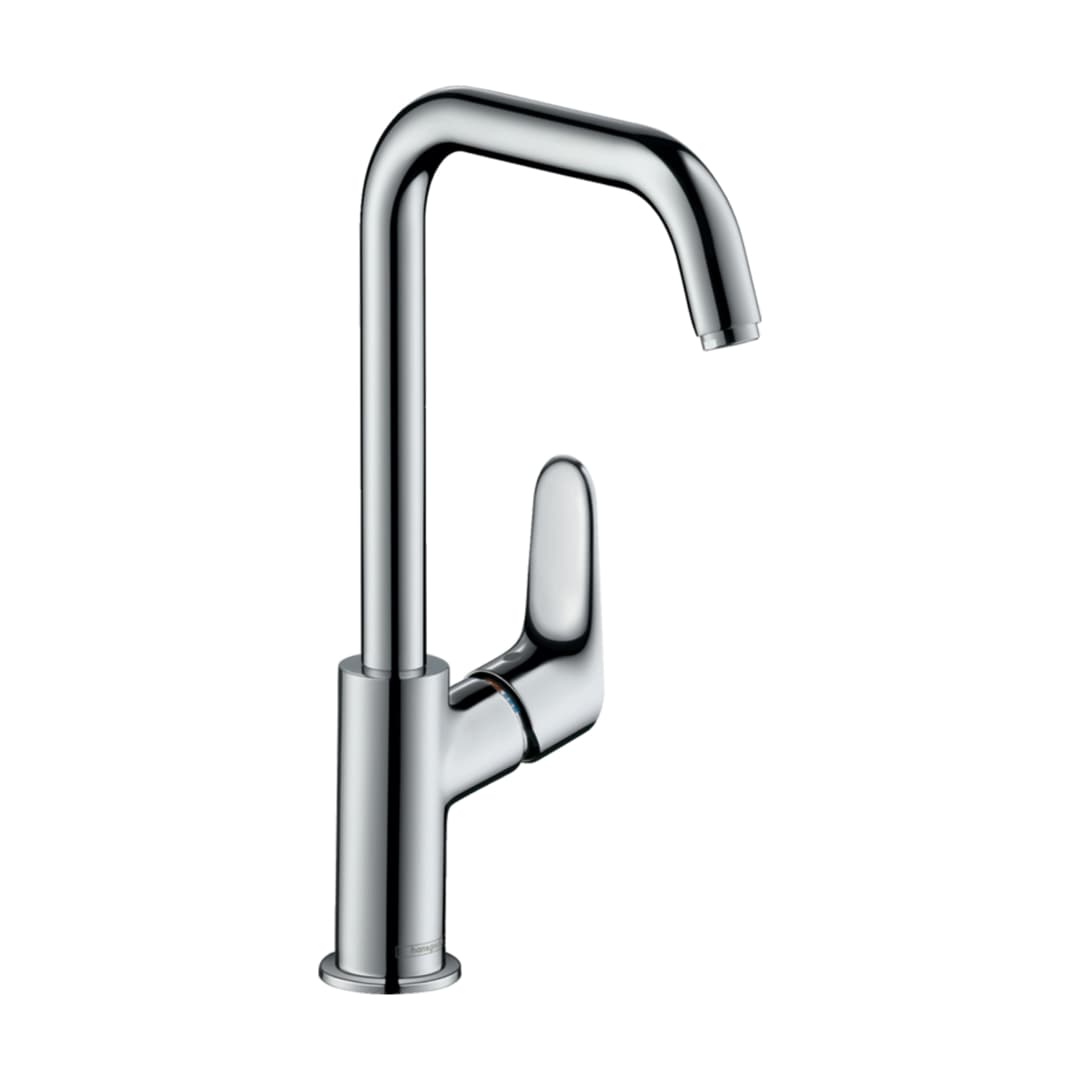 Griferia Lavamanos Focus 24 Cm C/Desagüe 31609000 Cromo