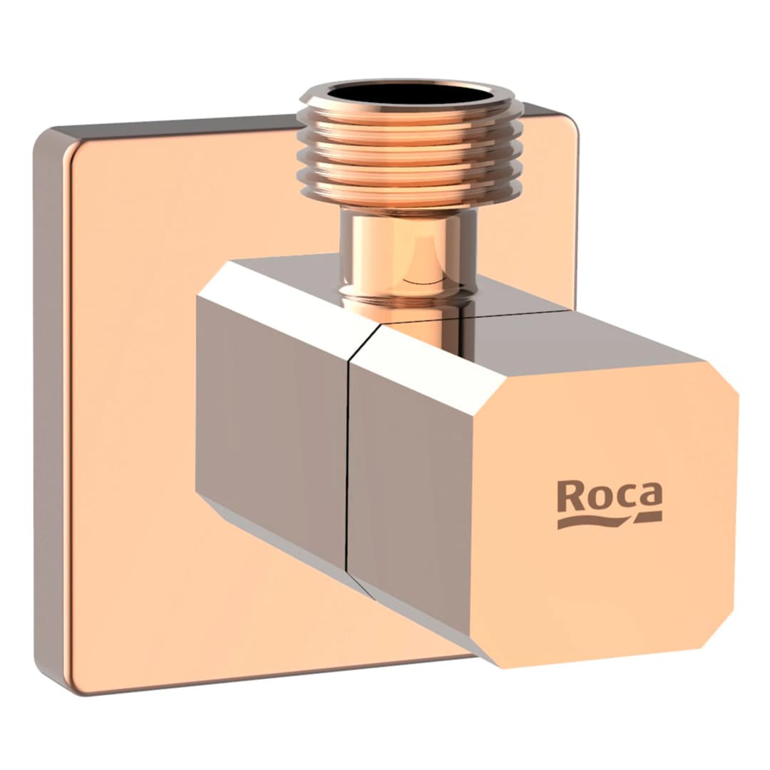 Llave de Paso Aqua Square 1/2" - 1/2" Rose Gold 56x53x53 mm