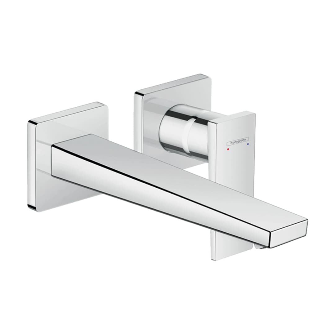 Grifería Lavamanos Metropol Muro 23 cm C/Desagüe 32526000 Cromo