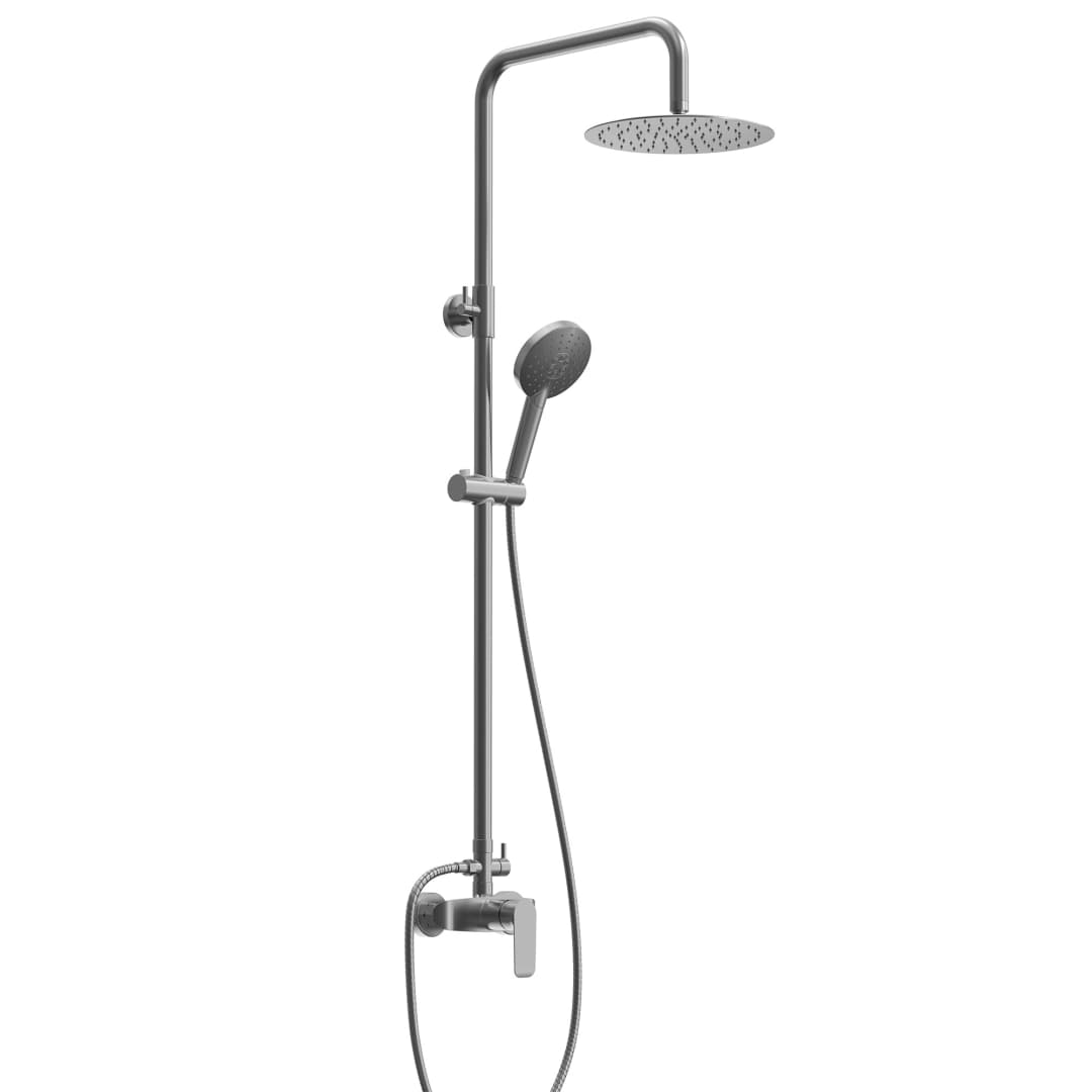 Columna Ducha Urban Con Set Soporte Ducha Gun Grey