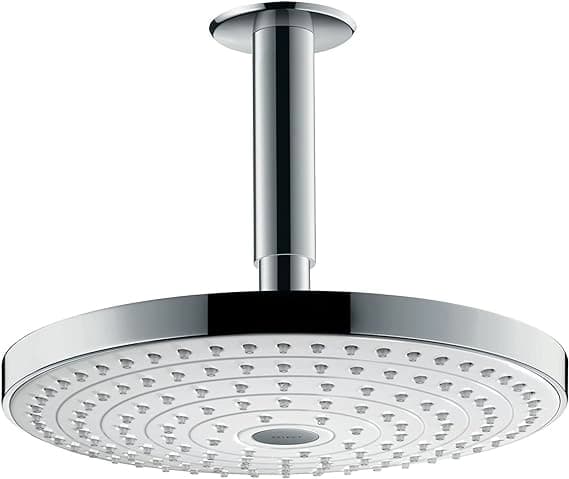Plato Ducha Fija Cielo Raindance Select Redonda 24 cm C/Brazo Blanco Cromo