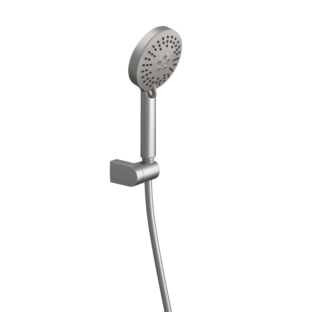 Set ducha fono Stellar con flexible y soporte brushed