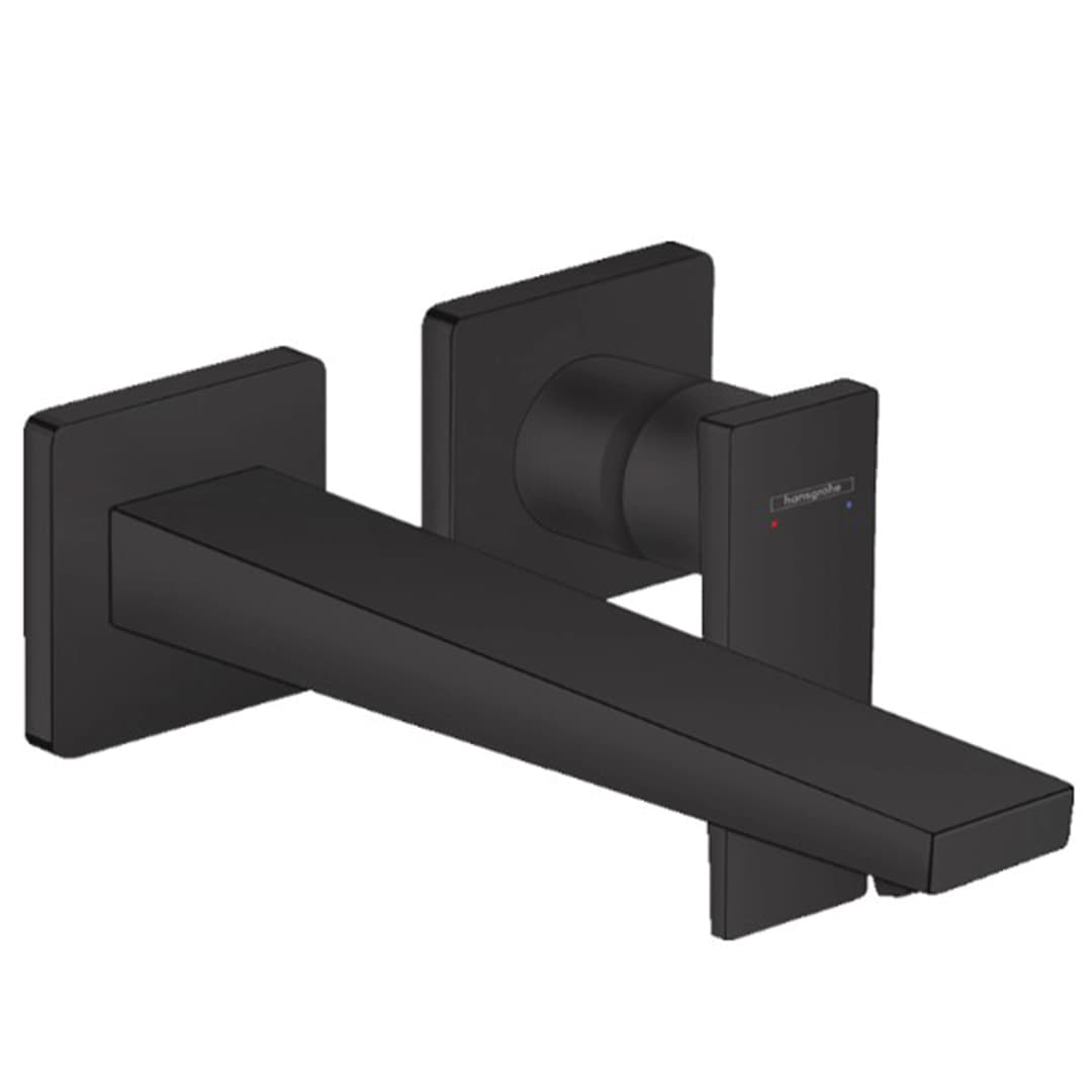 Grifería Lavamanos Metropol Muro 23 cm con Desagüe 32526670 Negro Mate