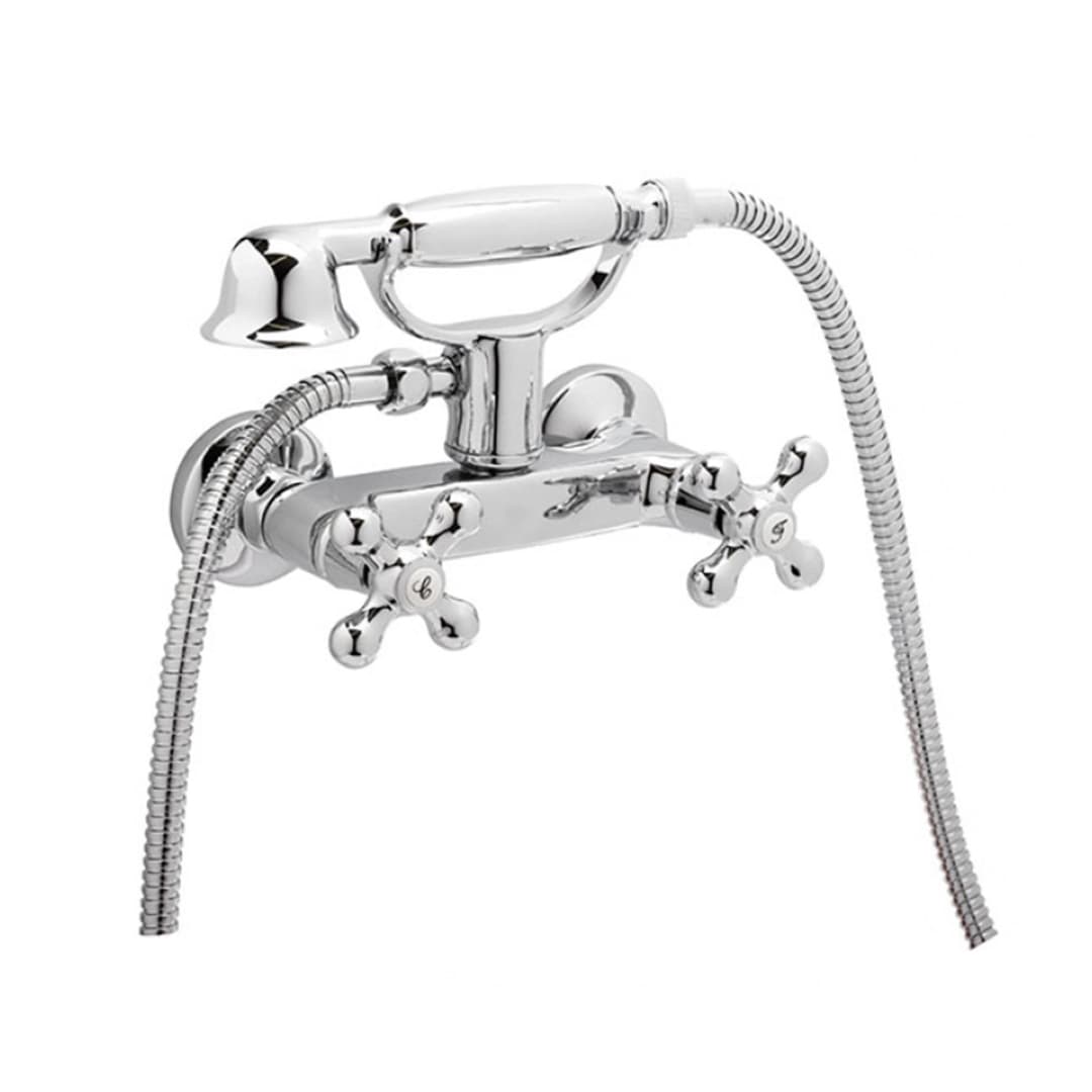 Grifería Ducha New Regent Expuesta Con Set Soporte Ducha Cromada