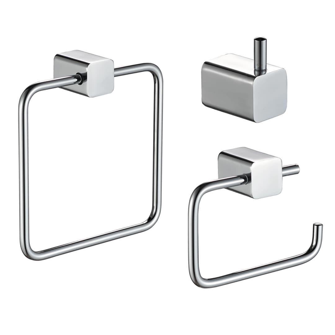 Set de Accesorios de Baño Life Zinc Cromado 16x4.5x16.5 cm