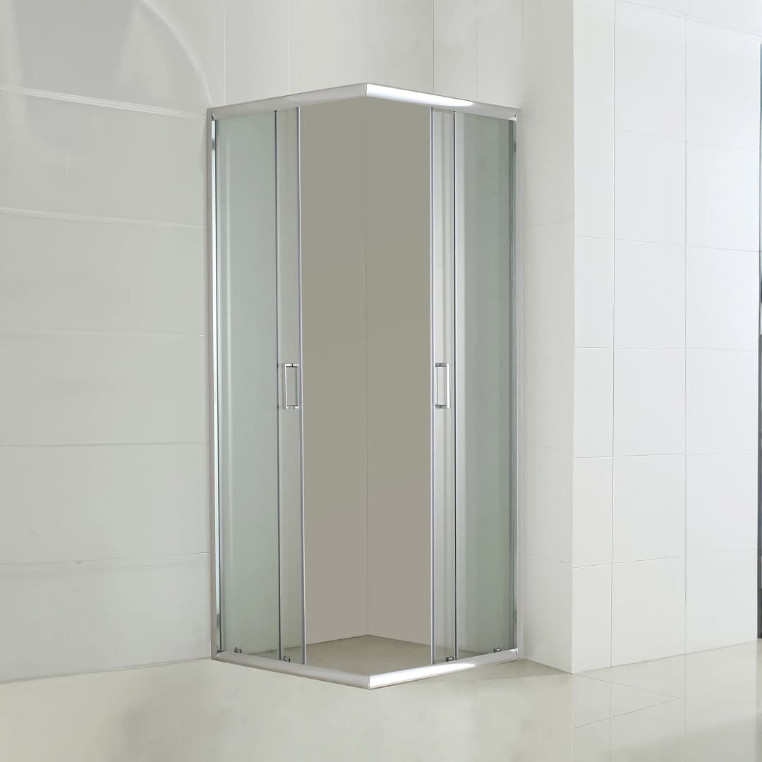 Mampara Ducha Style Esquina Corredera Vidrio Templado 700x700 mm