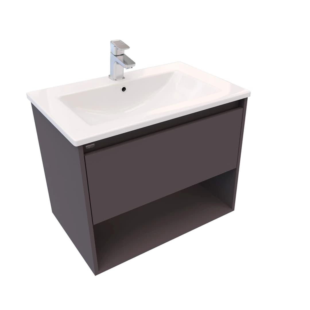 Mueble de Baño King con Lavamanos 1 Cajón y Repisa Plomo