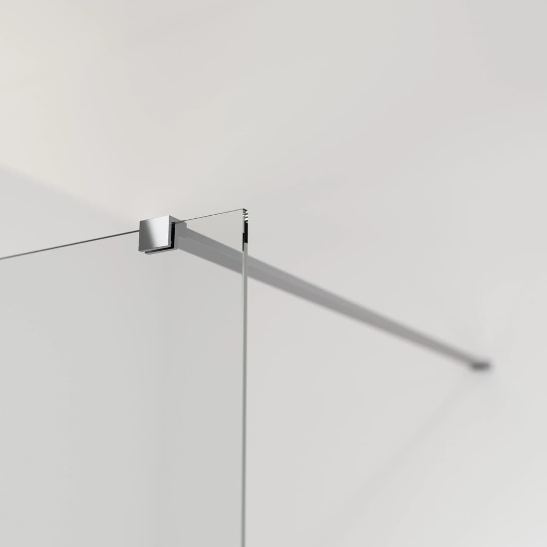 Mampara Style-N Fija con Brazo 800x1950 mm Receptáculo Cromada