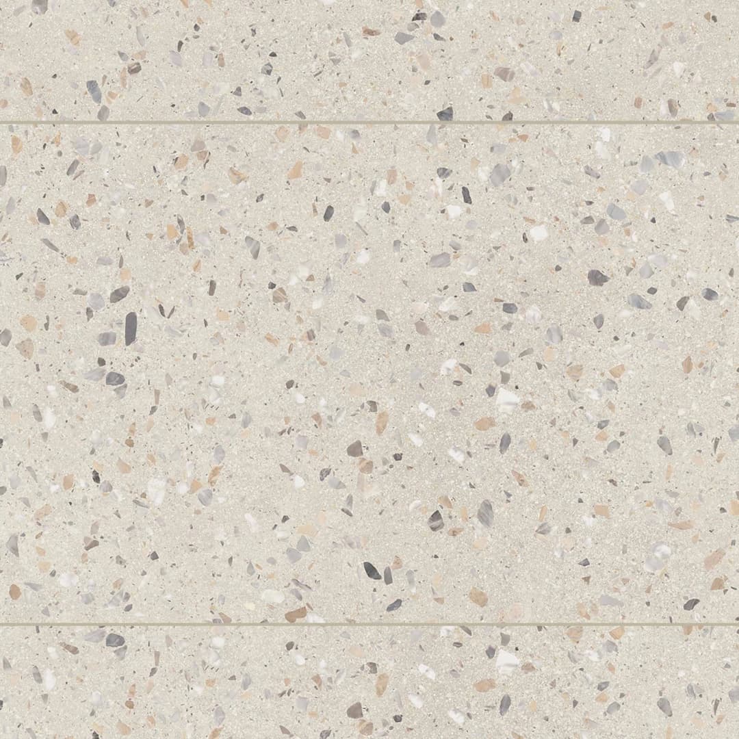 Ultracompacto Reconcrete R011 Terrazo Rice Blanco Mate 162x324 cm