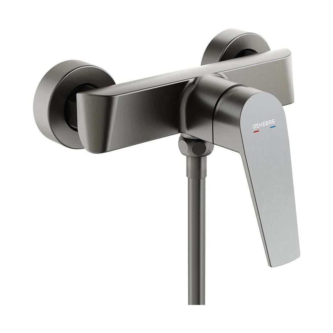 Grifería Ducha Expuesta Kloe Con Set De Ducha Fono Gun Grey
