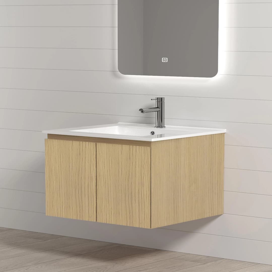 Mueble de Baño Nepal-N con Lavamanos 810x465x500 mm Roble 2 Puertas