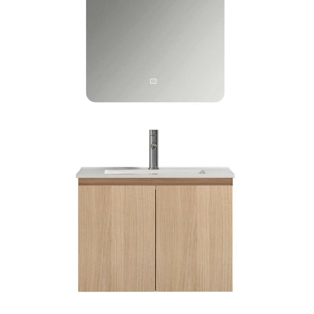 Mueble de Baño Nepal con Lavamanos 700x470x495 mm 2 Puertas Light Oak