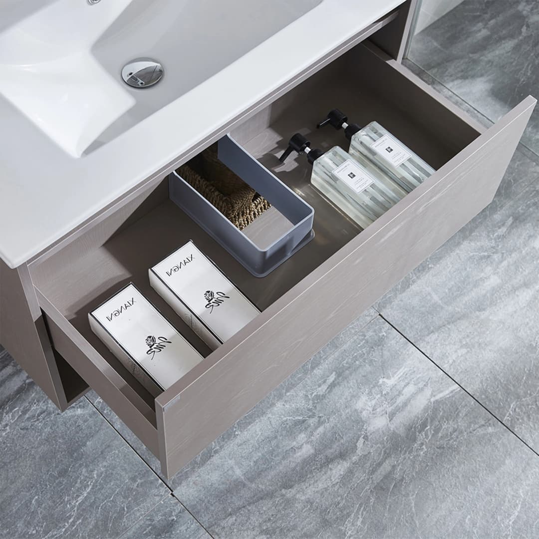 Mueble de Baño Queen con Lavamanos 700 mm 1 Cajón y Repisa Cool Grey
