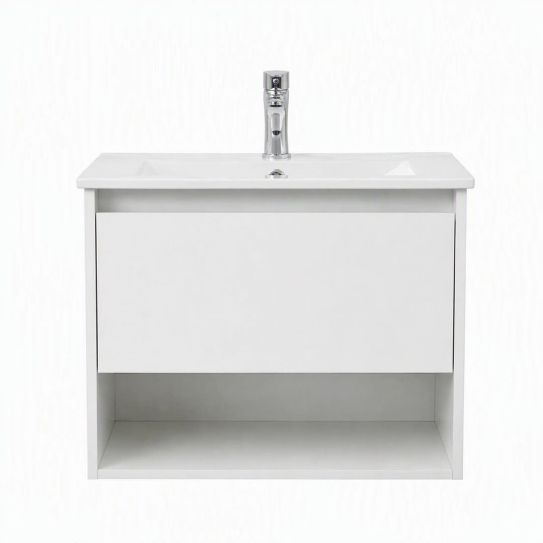 Mueble de Baño Queen con Lavamanos 900x455x480 mm 1 Cajón y Repisa Blanco