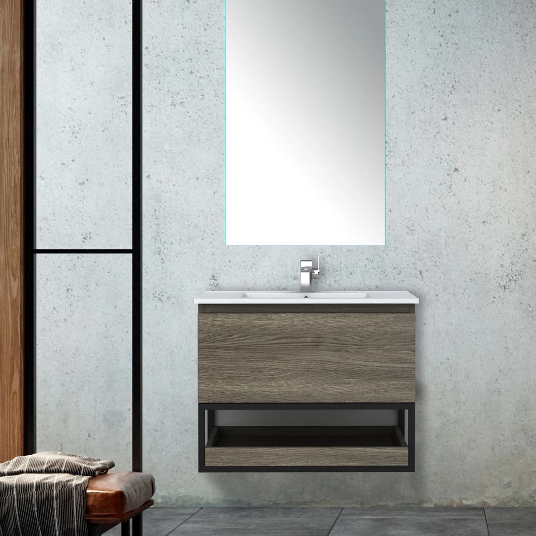 Mueble de Baño Delfos con Lavamanos 600x450x550 mm Cinder