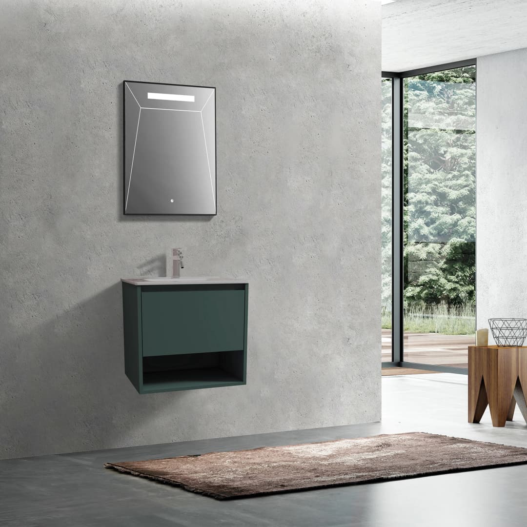 Mueble de Baño Delfos con Lavamanos 600x475x550 mm 1 Cajón y Repisa Forest
