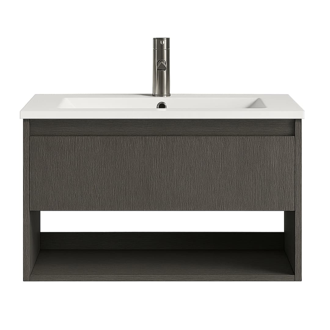 Mueble de Baño Nepal con Lavamanos 700x470x495 mm 1 Cajón y Repisa Dark Grey