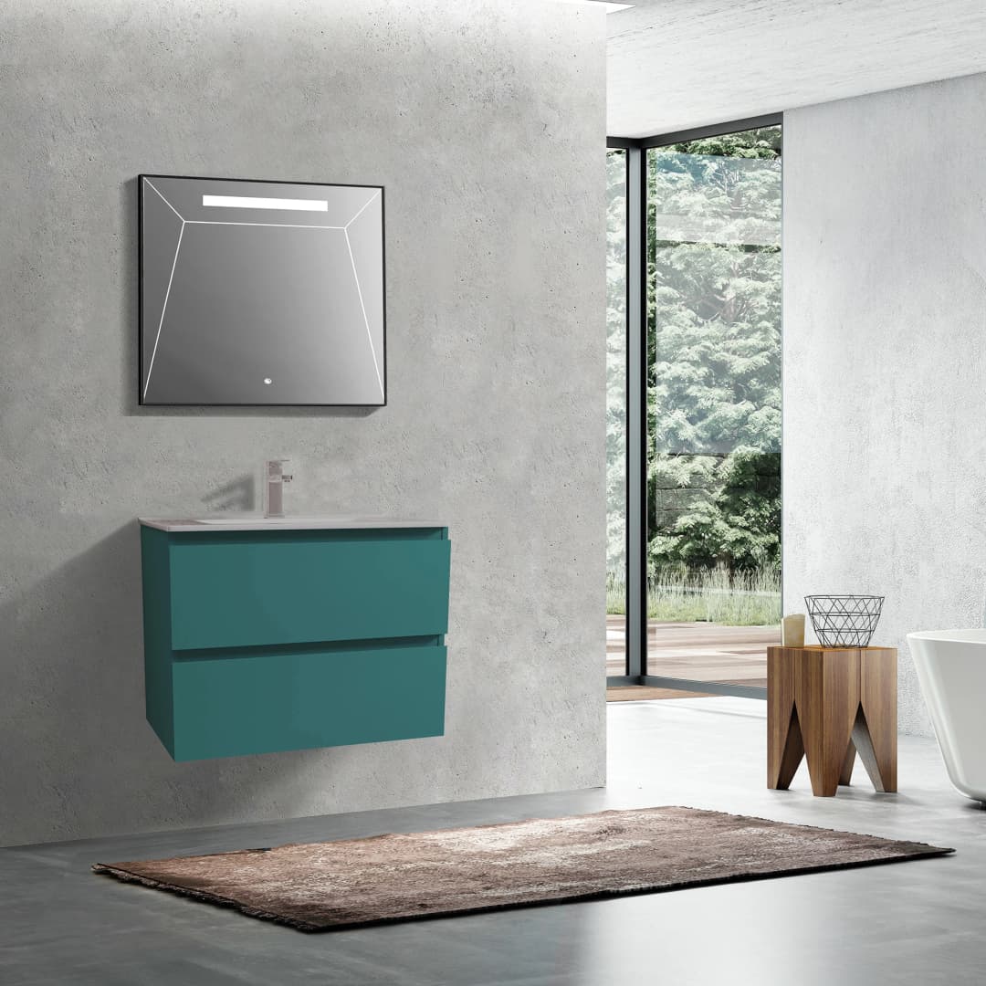 Mueble de Baño Delfos con Lavamanos 800x475x550 mm 2 Cajones Sea