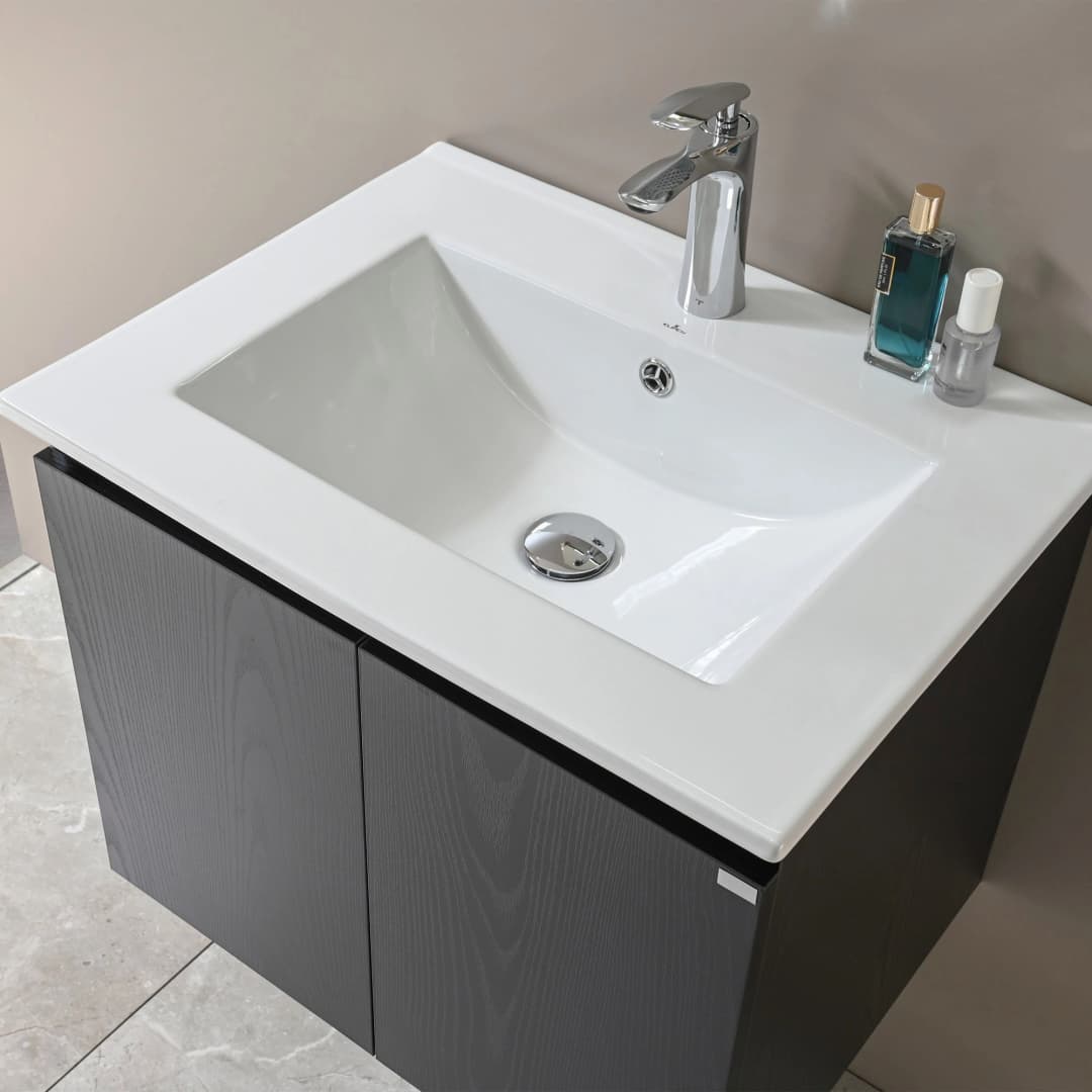 Mueble de Baño Queen con Lavamanos 600 mm 2 Puertas Black Wood