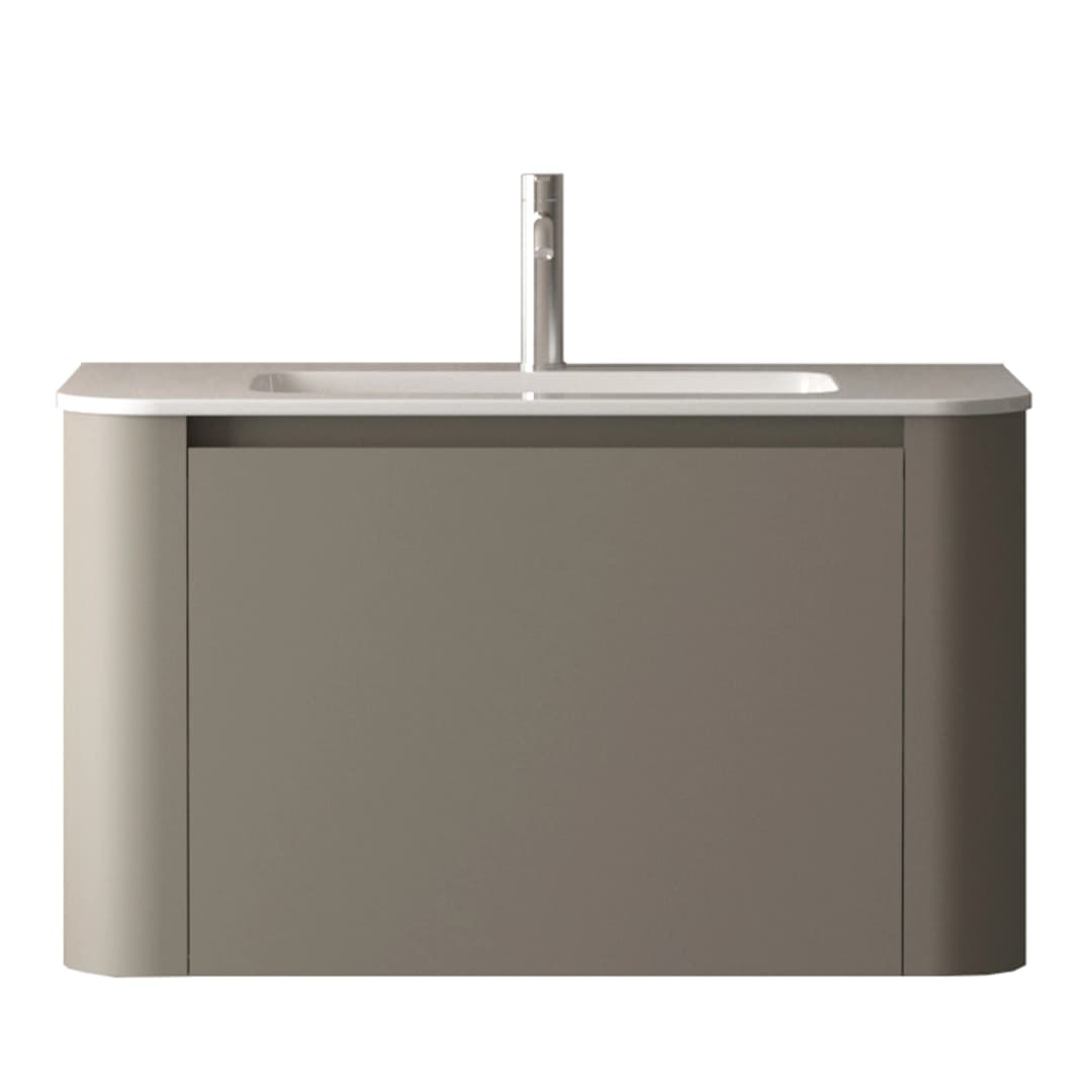 Mueble de Baño Manhattan con Lavamanos 900x520x465 mm 2 Cajones Café Claro