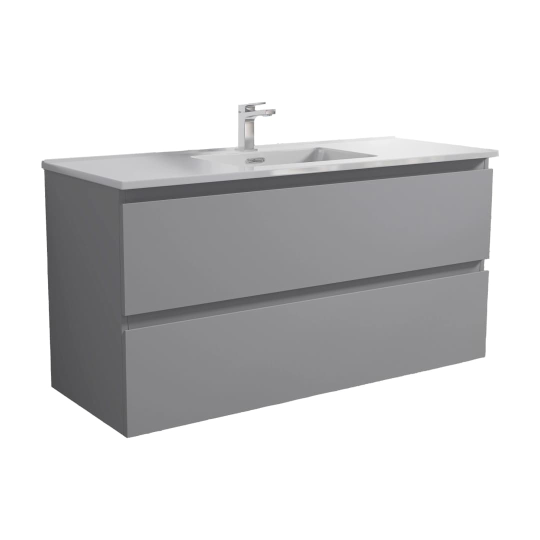 Mueble de Baño Albany con Lavamanos 1200x450x600 mm 2 Cajones Moon Grey