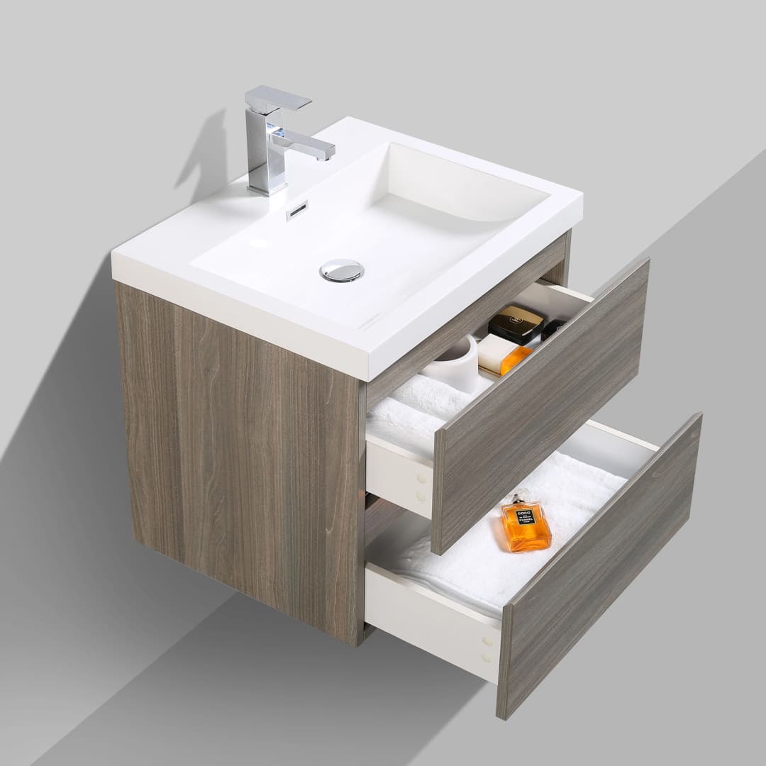 Mueble de Baño City con Lavamanos 600x476x500 mm 2 Cajones Nutwood
