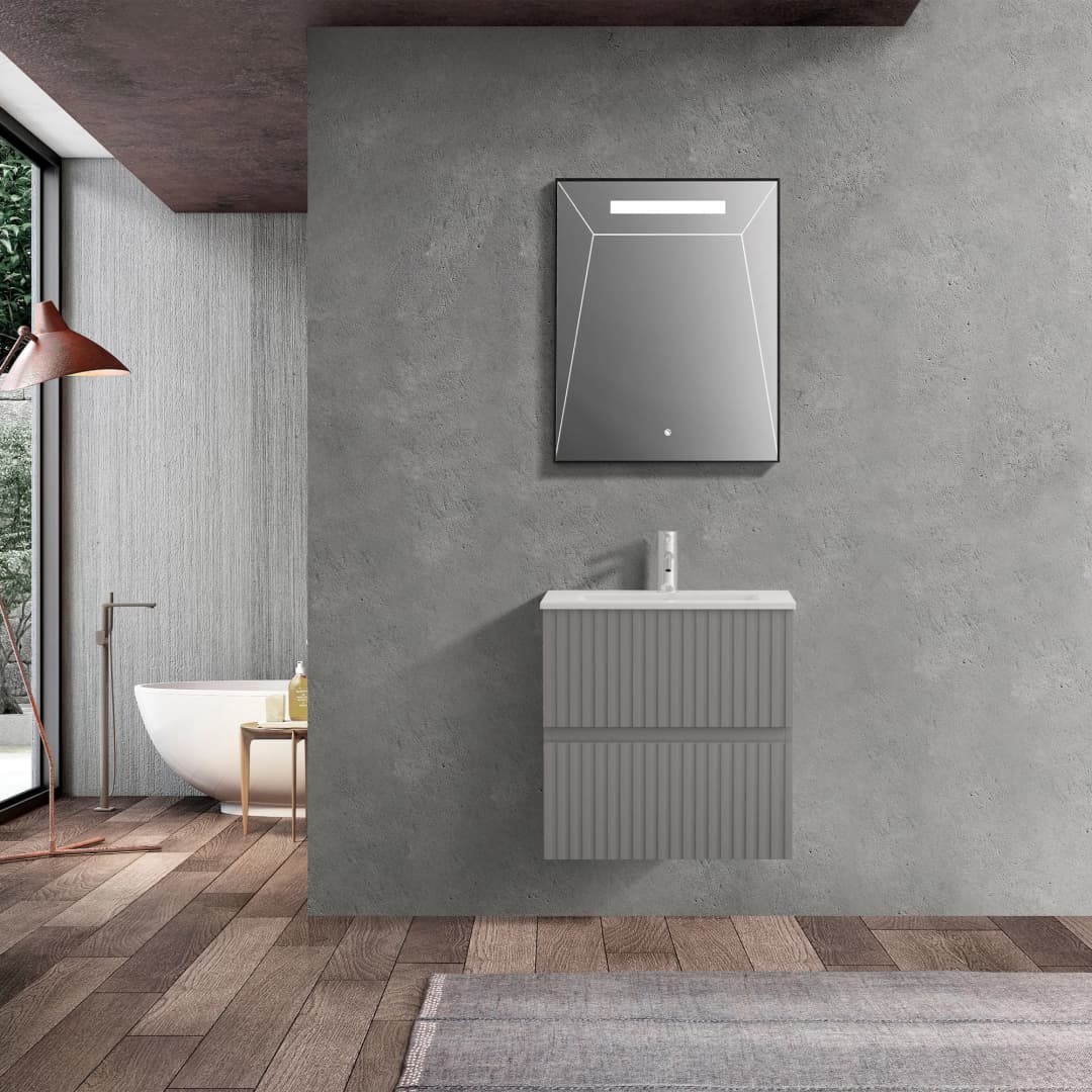 Mueble de Baño Amelia con Lavamanos 600x600x455 mm Thunder Grey Matt