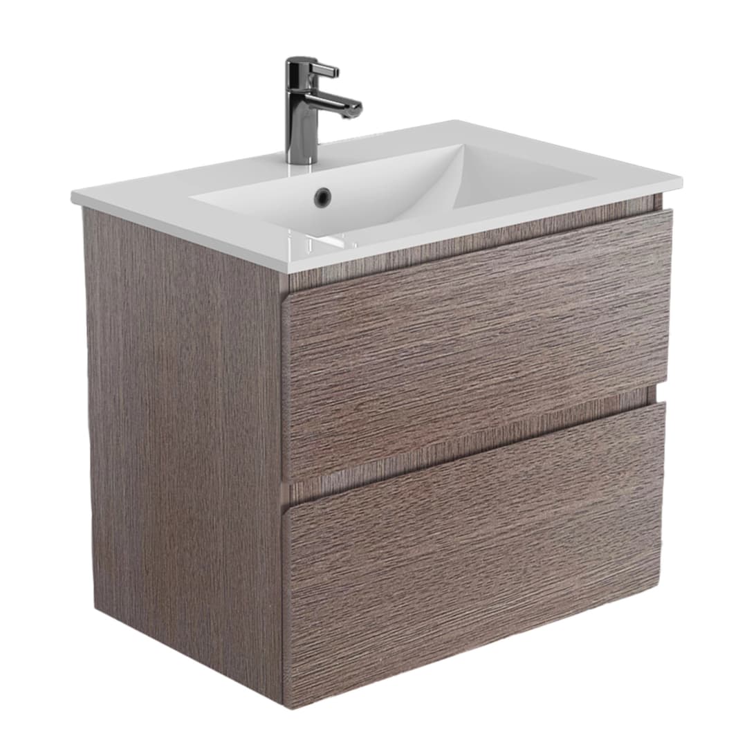 Mueble de Baño Delfos con Lavamanos 1000x450x600 mm 2 Cajones Greywood