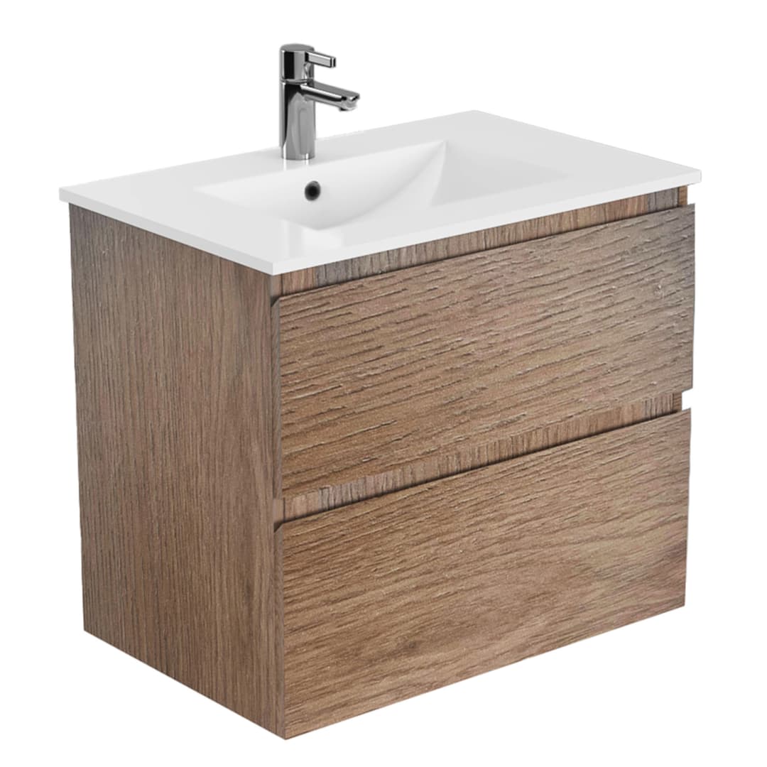 Mueble de Baño Delfos con Lavamanos 800x450x600 mm 2 Cajones Rustic Oak