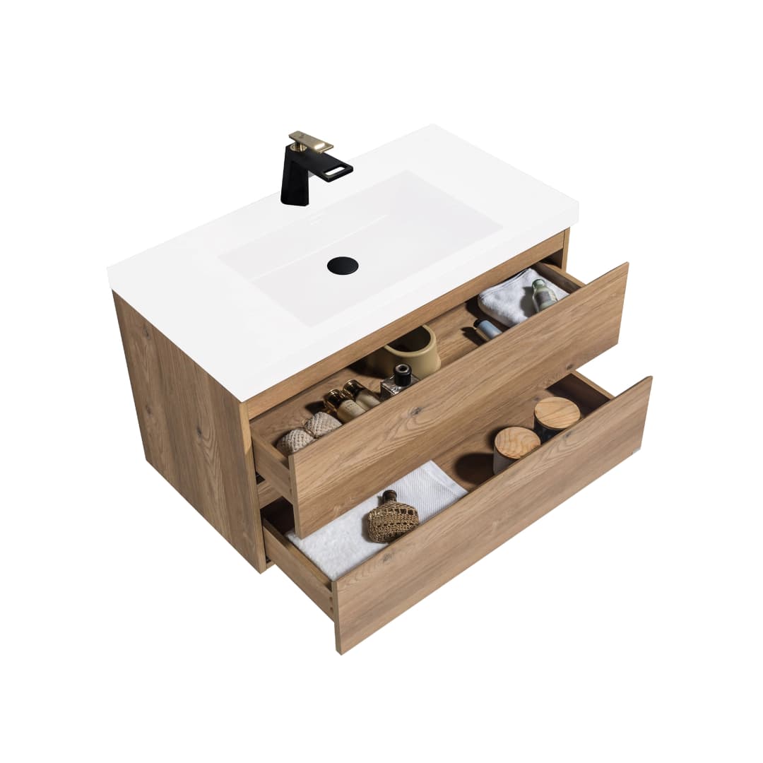 Mueble de Baño City con Lavamanos 900x550x480 mm Nutwood
