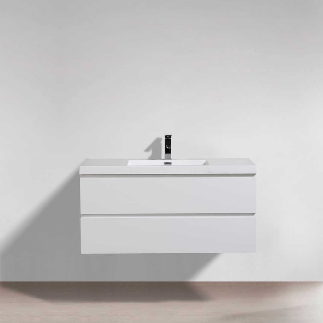 Mueble de Baño City con Lavamanos 1100x500x480 mm Blanco Brillo