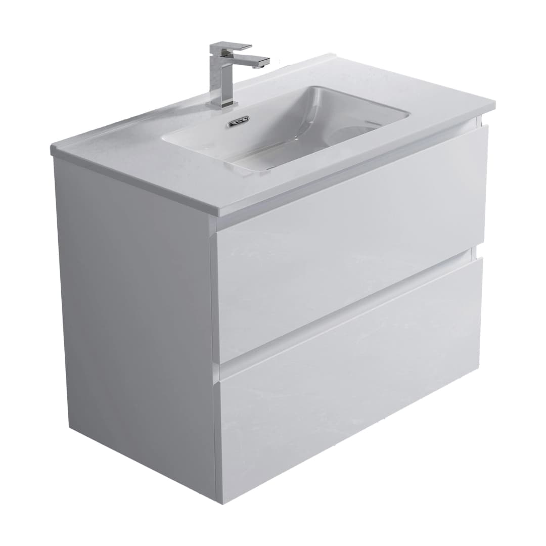 Mueble de Baño Albany con Lavamanos 800x450x600 mm 2 Cajones Matte White