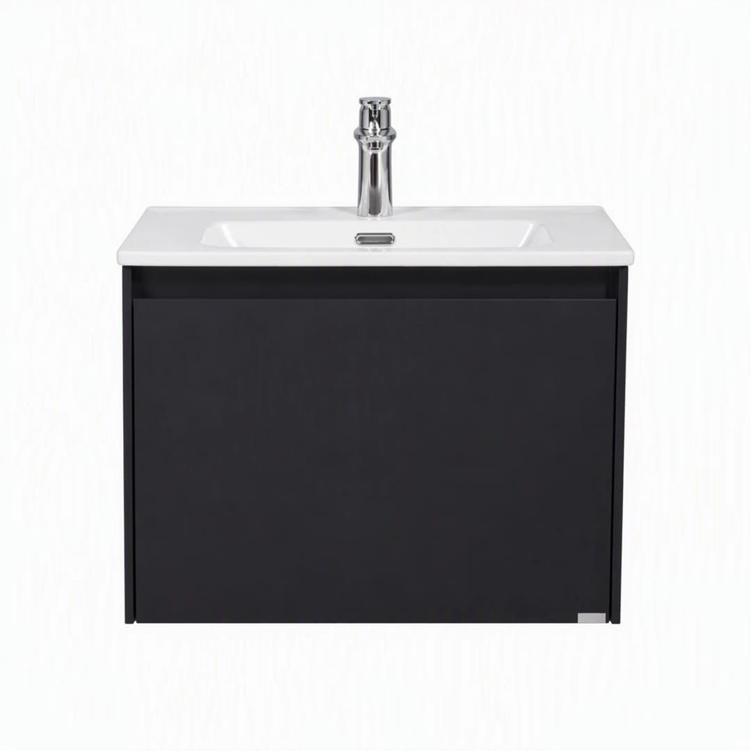 Mueble de Baño Box con Lavamanos 600x455x450 mm Smoke Grey Glossy