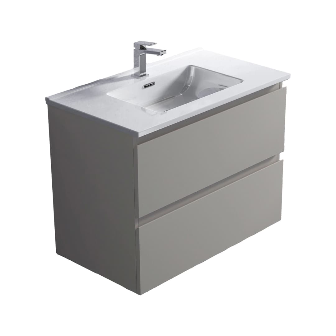 Mueble de Baño Albany con Lavamanos 800x450x600 mm 2 Cajones Moon Grey