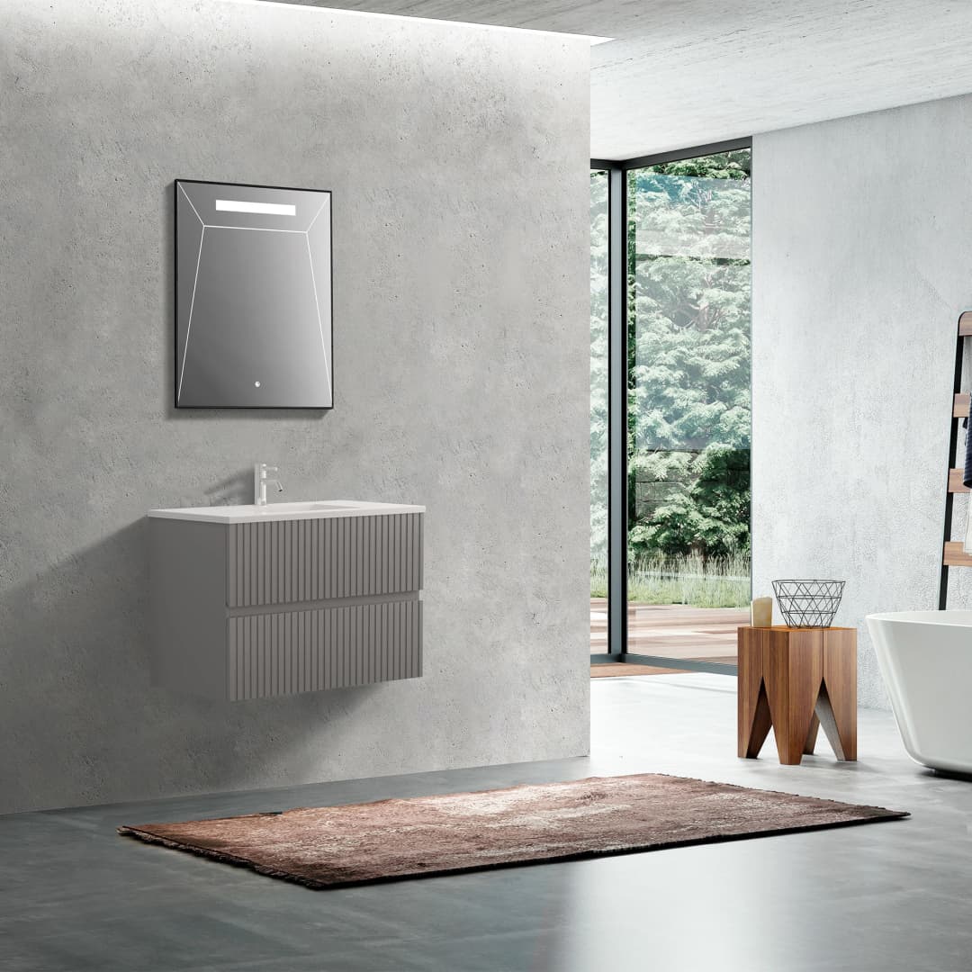 Mueble de Baño Amelia con Lavamanos 900x600x455 mm Thunder Grey Matt