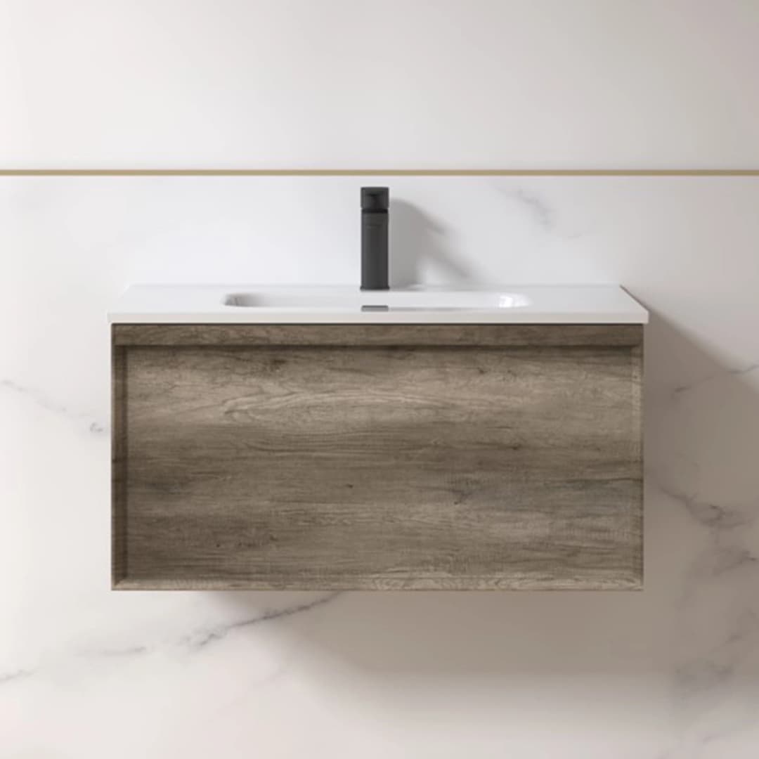 Mueble de Baño Space con Lavamanos 460x800x412 mm Café 1 Cajón