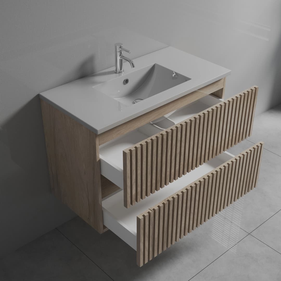 Mueble de Baño Amelia con Lavamanos 900x600x455 mm Light Oak