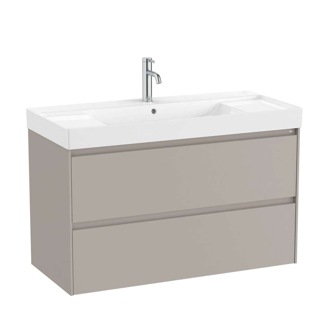 Mueble de Baño Ona con Lavamanos 1000x460x645 mm Gris 2 Cajones
