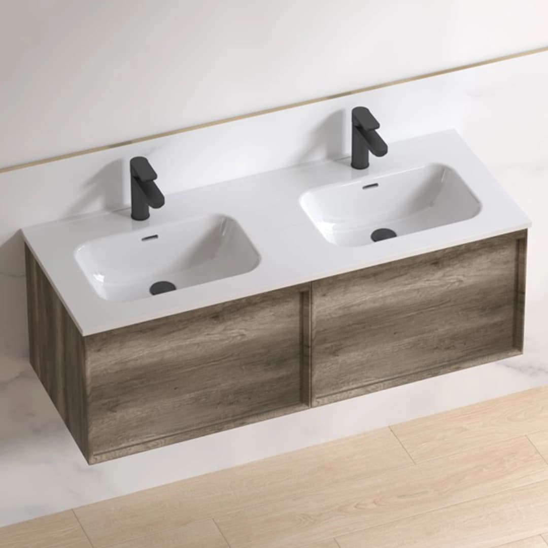 Mueble de Baño Space con Lavamanos 460x1200x412 mm Café 2 Cajones