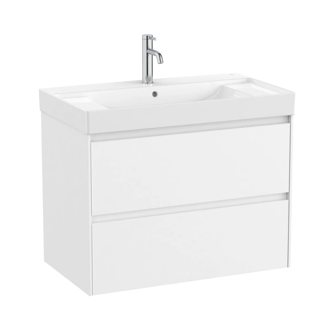 Mueble de Baño Ona con Lavamanos 800x460x645 mm Blanco 2 Cajones