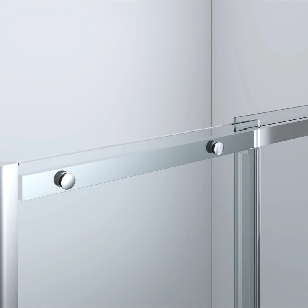 Mampara Ducha Grecia Corredera Vidrio Templado Reversible Cromada 1400x1950 mm