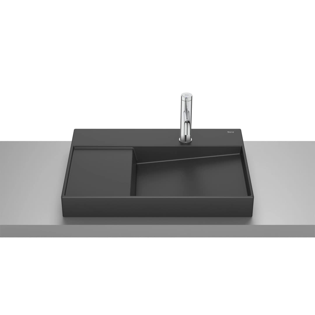 Lavamanos de Sobreponer Horizon View Negro 600x420x80 mm