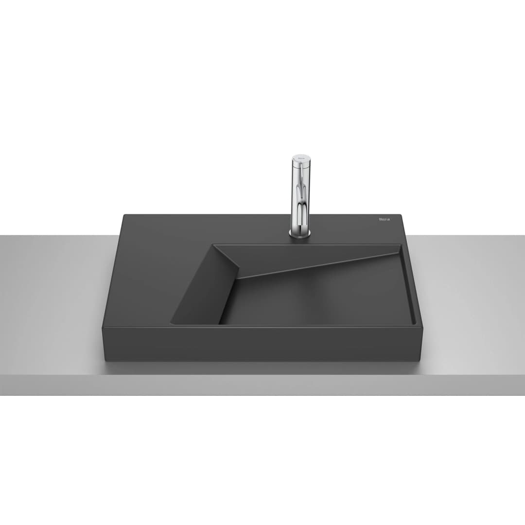 Lavamanos de Sobreponer Horizon Geometric Negro 600x420x80 mm