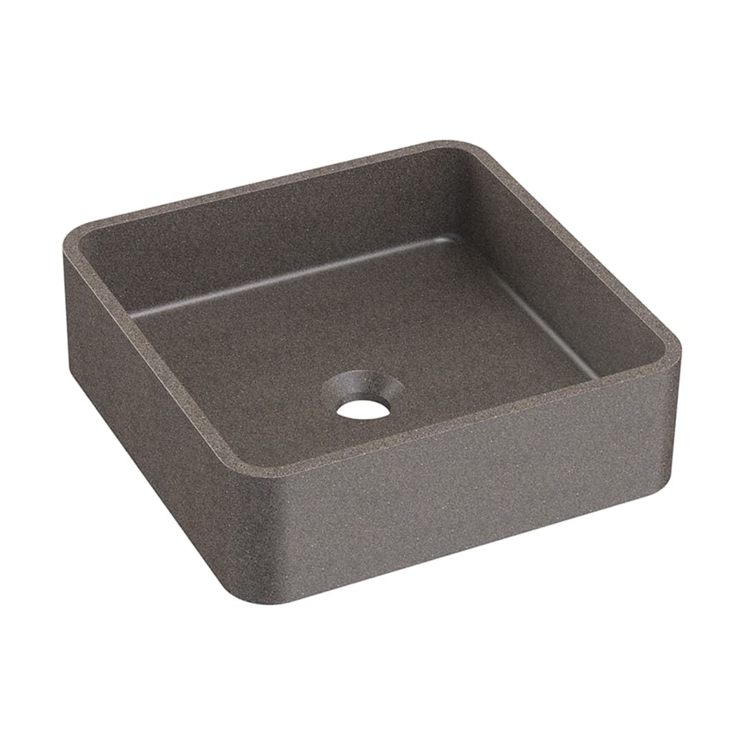 Lavamanos Malai Sobre Cubierta Rectangular sin Rebalse Negro Sandstone