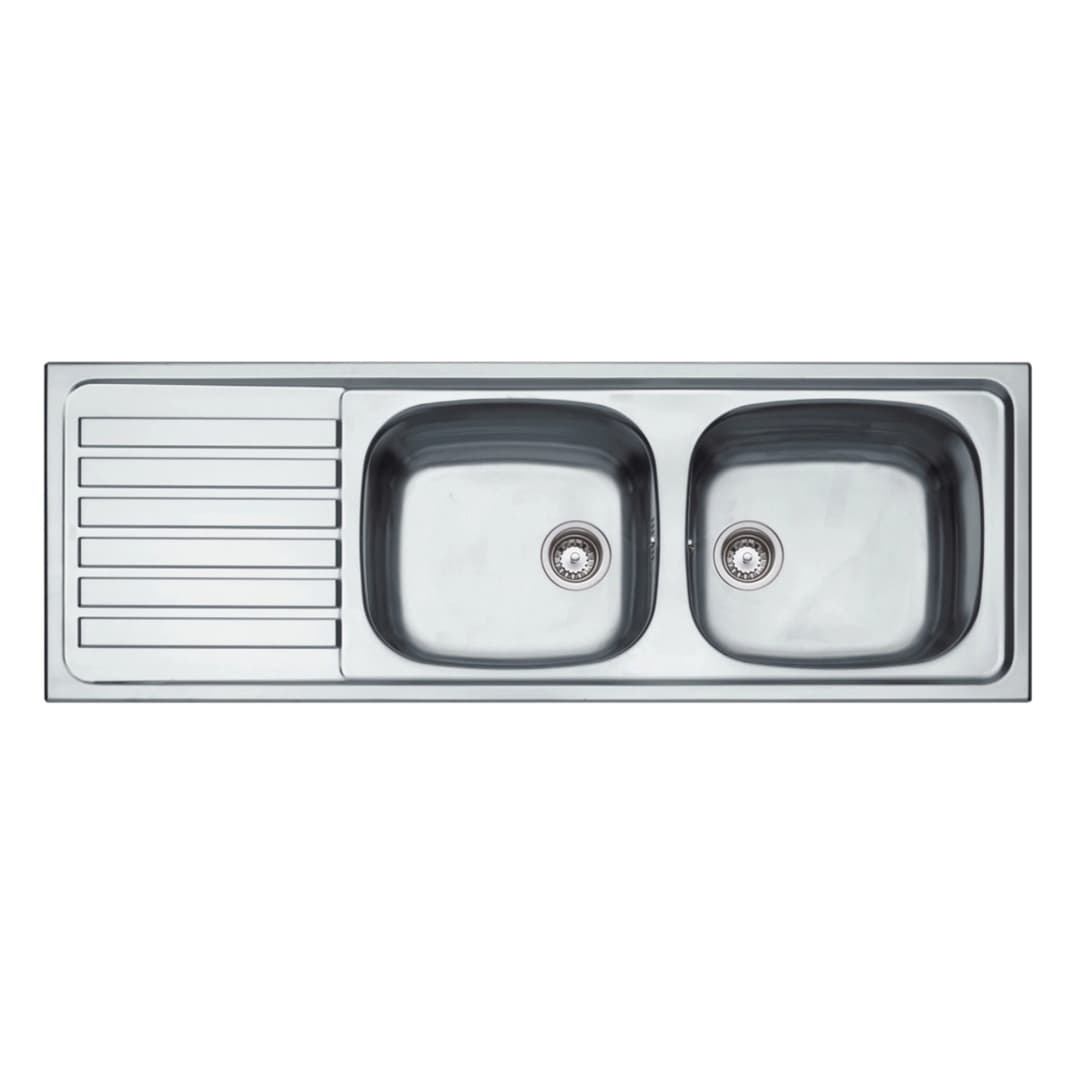 Lavaplatos Teka 2 Cubetas Y Escurridor Acero Inoxidable 304 440x1235x155 mm