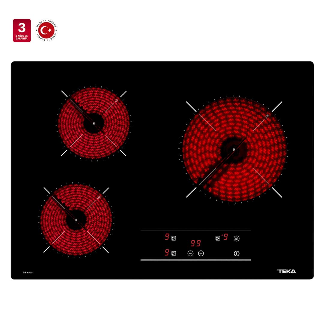 Encimera Vitrocerámica 3z TB 5303 Empotrada 60 cm